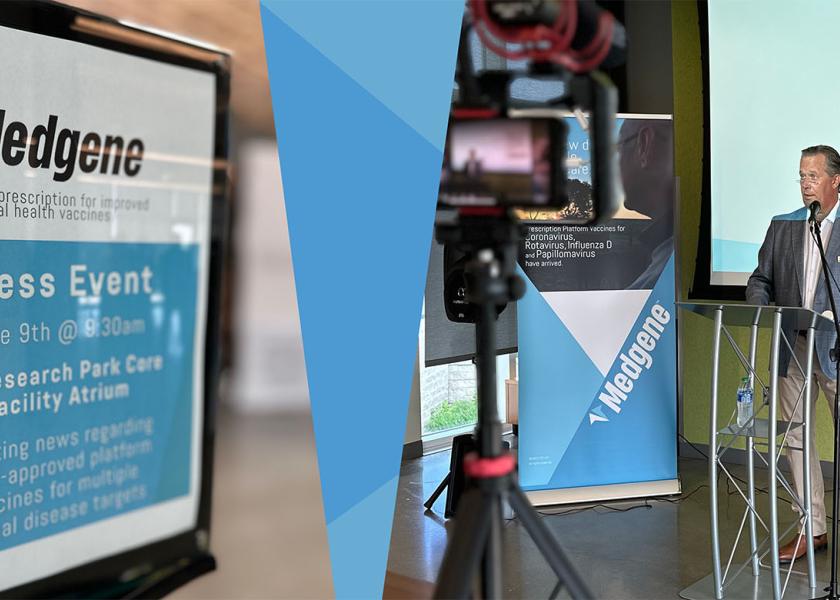 Medgene Introduces USDALicensed Platform Vaccine Technology for Cattle